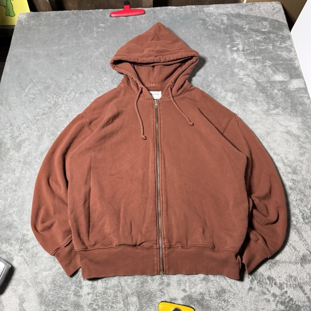 Wilfred Free Aritzia‎ Heavyweight Full Zip Casual Jacket Orange Size 2 Oversized